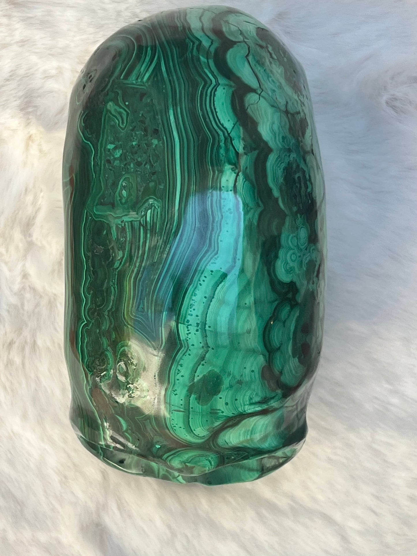 Malachiet L Skull / kristallen schedel