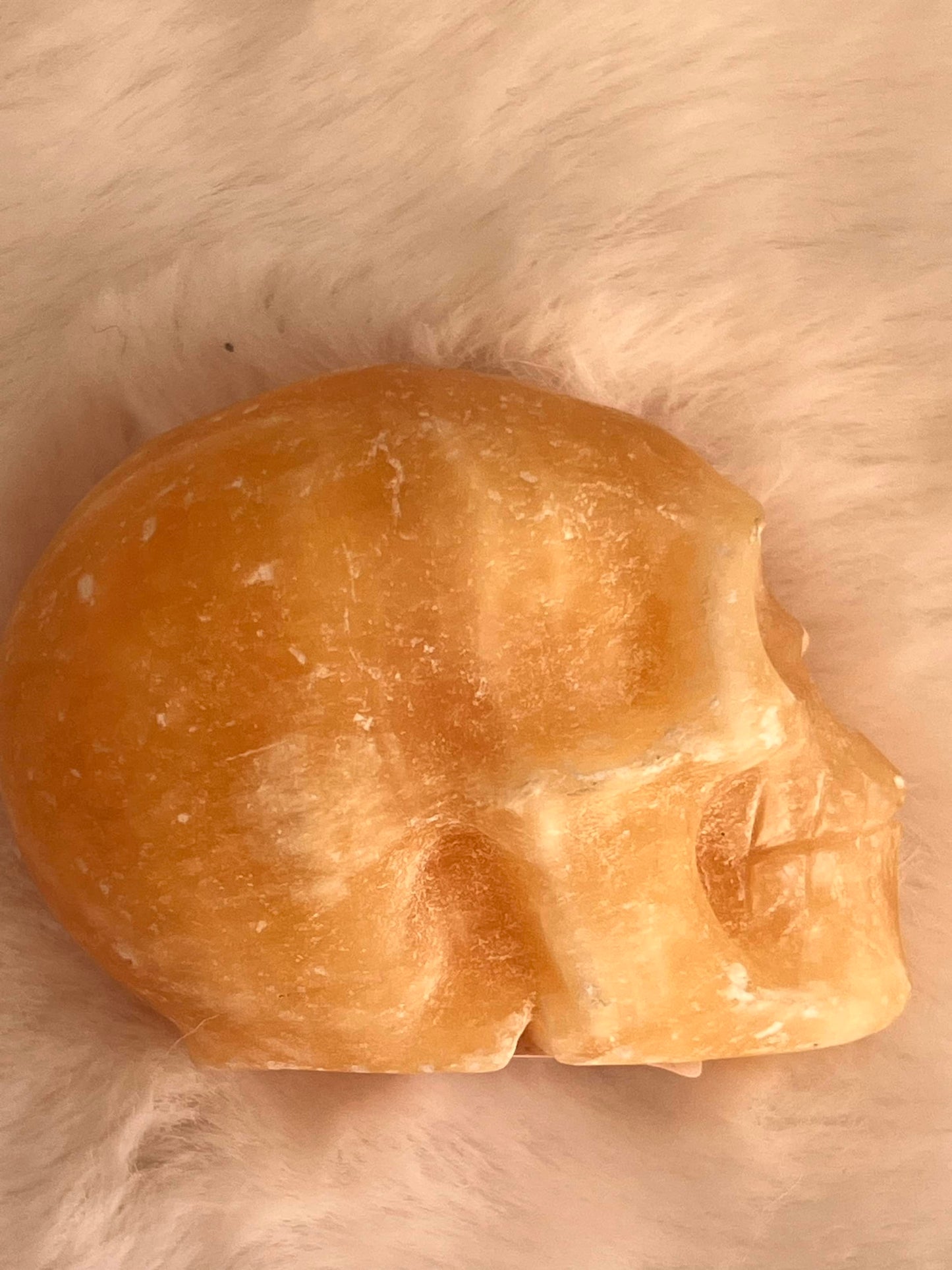 Oranje Calciet S Skull / kristallen schedel