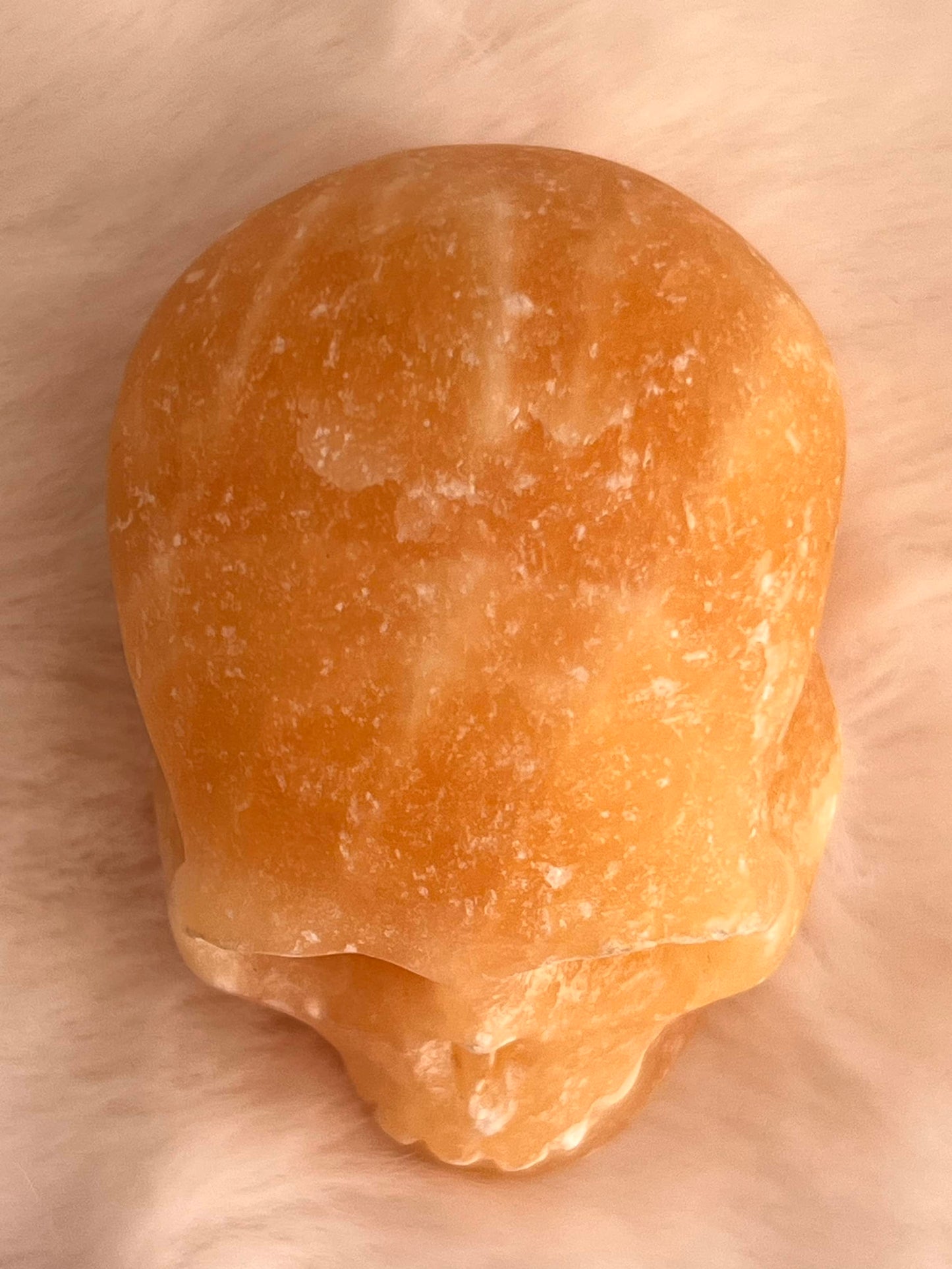 Oranje Calciet S Skull / kristallen schedel