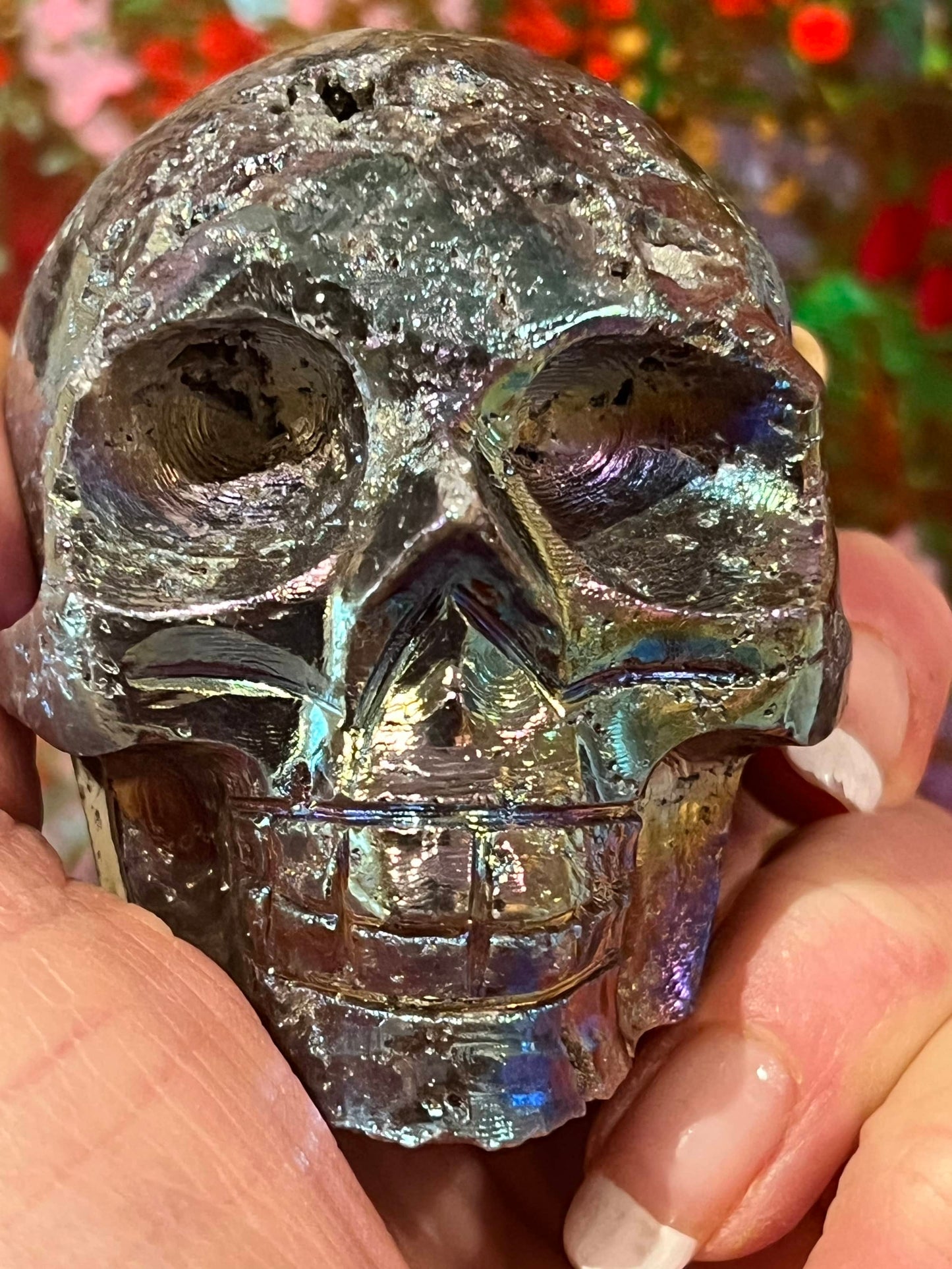 Sphaleriet aura M Skull/ kristallen schedel