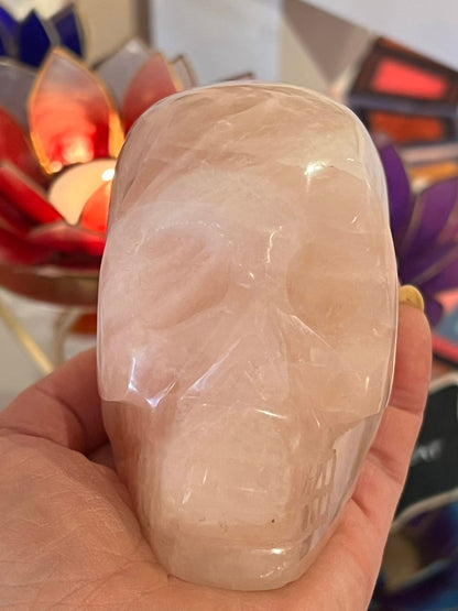 Rozenkwarts L Skull/ kristallen schedel