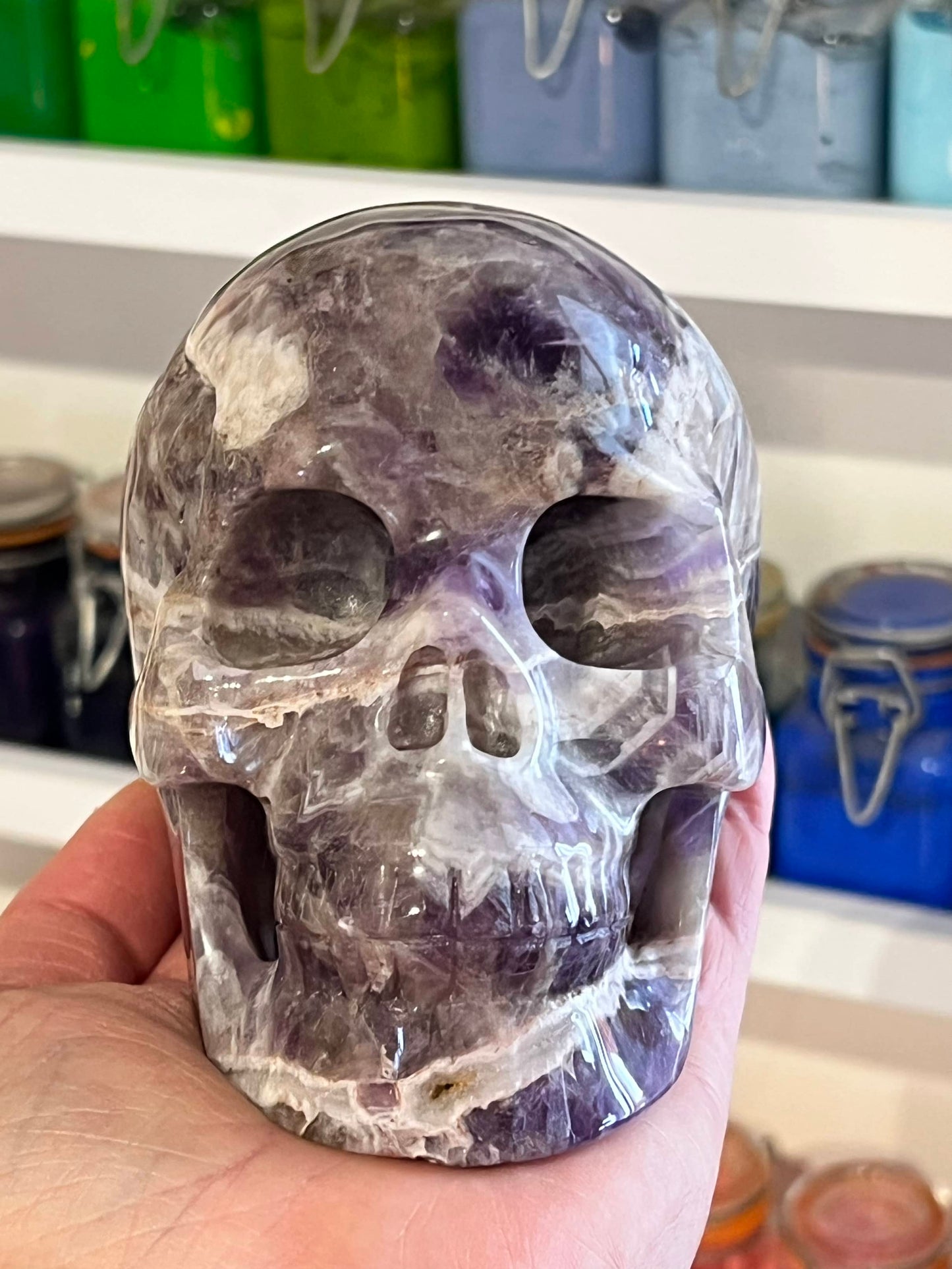 Amethist L Skull / kristallen schedel