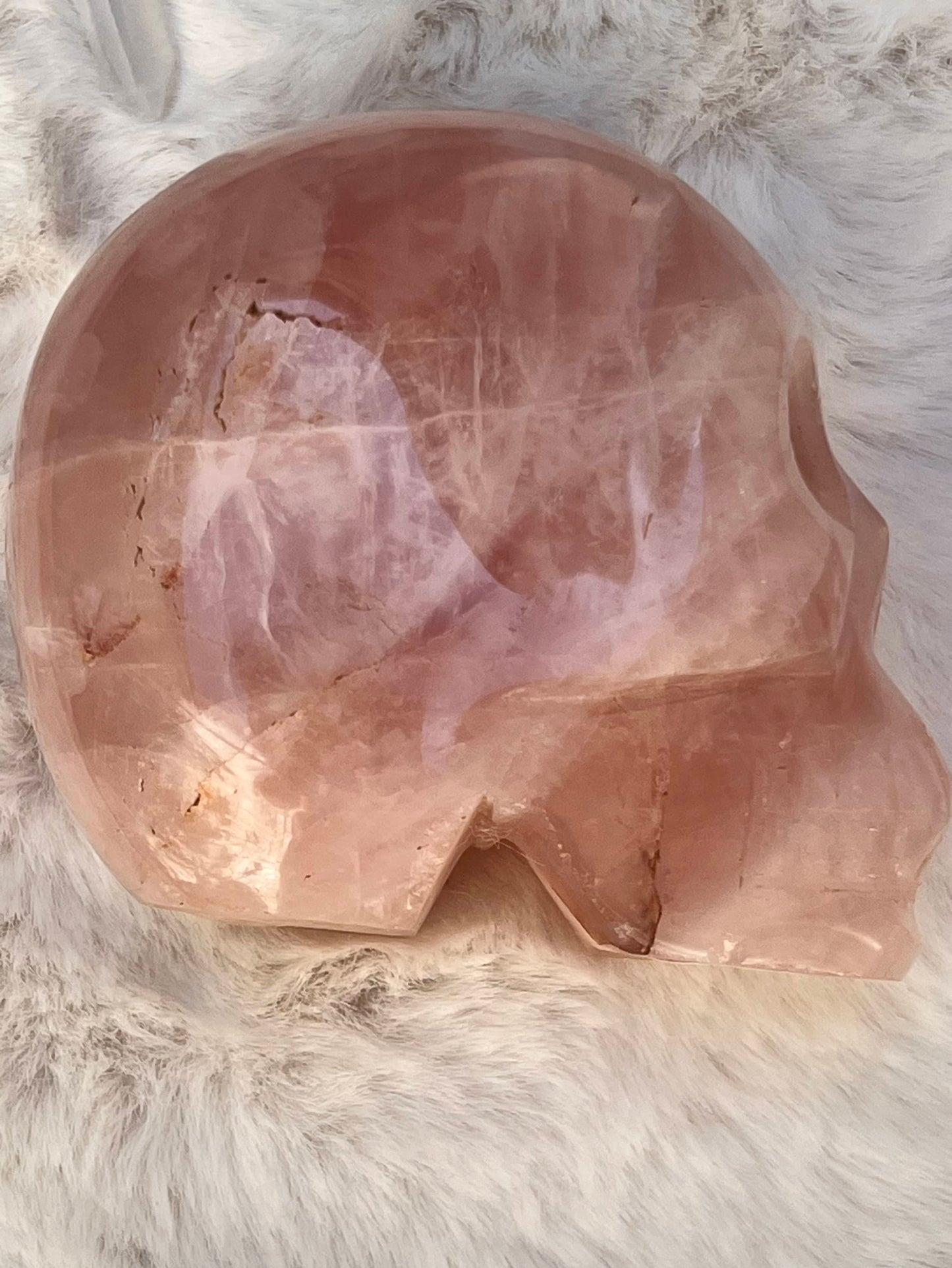 Rozenkwarts L Skull/ kristallen schedel