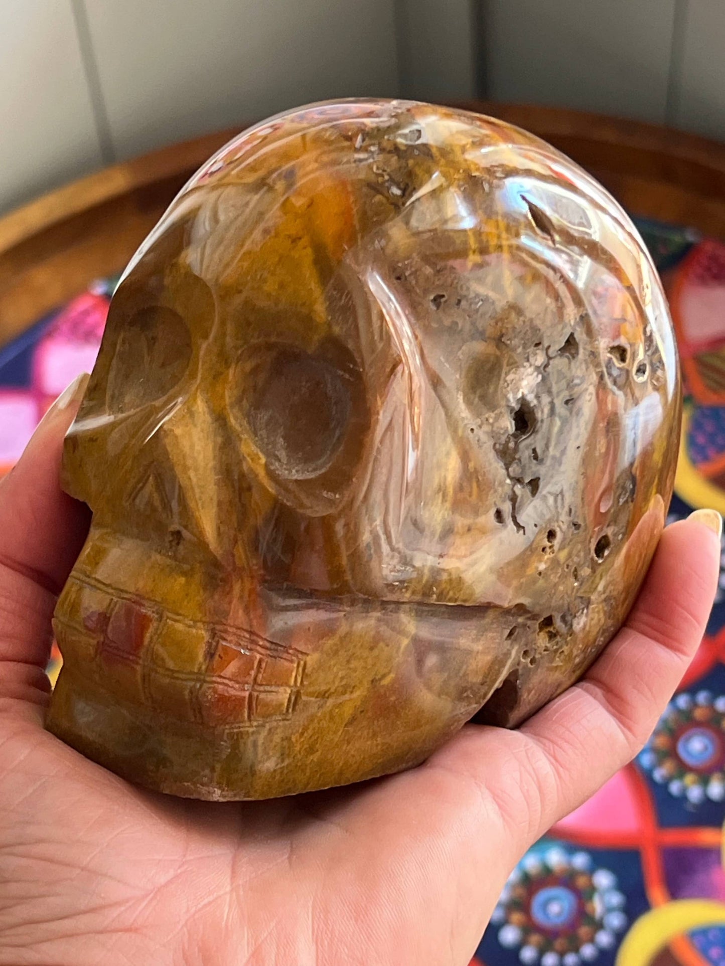 Oceaan Jaspis L Skull/ kristallen schedel