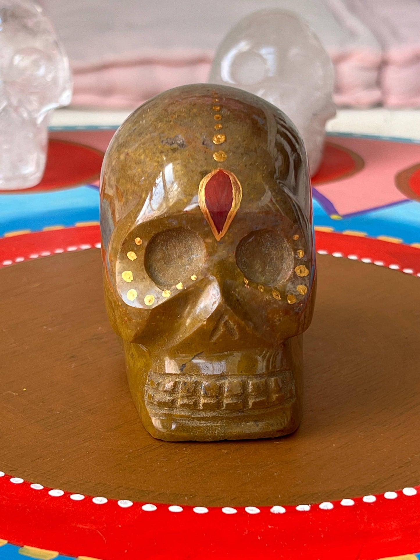 SOLARIS Gele Jaspis Skull/ kristallen schedel