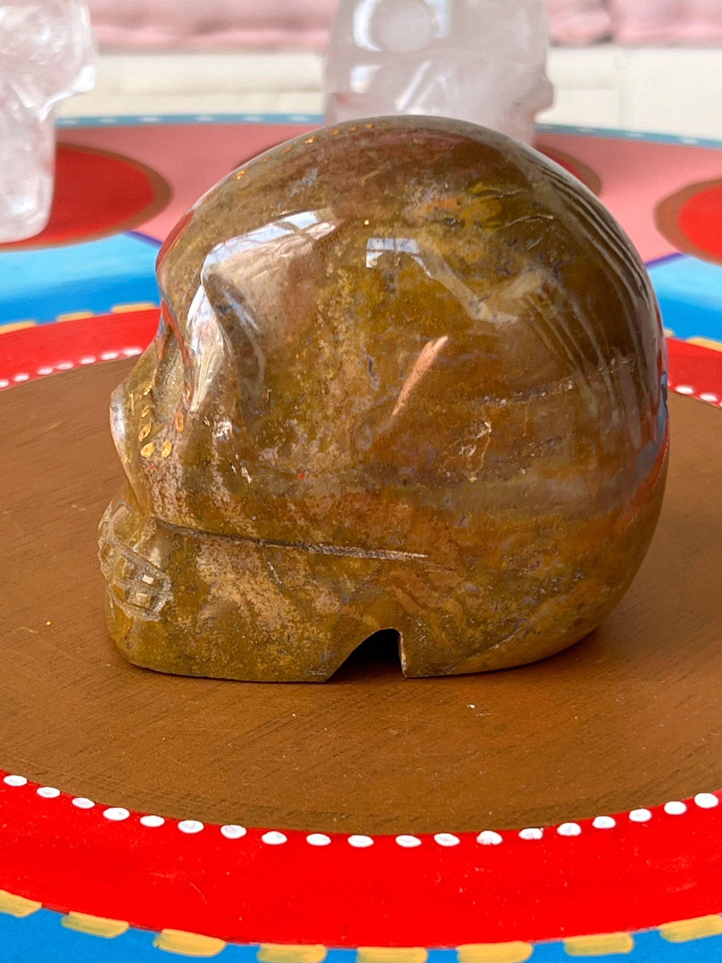 SOLARIS Gele Jaspis Skull/ kristallen schedel