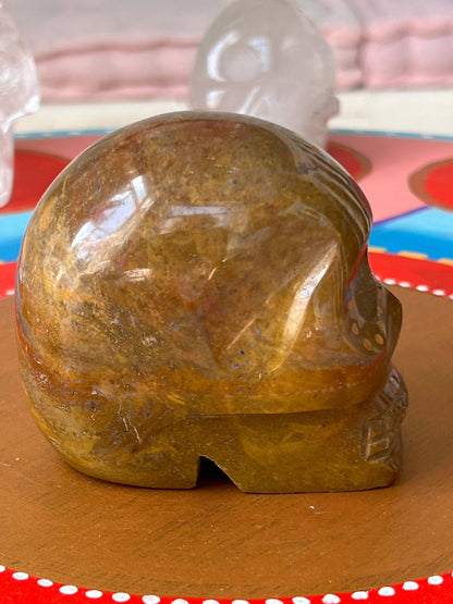 SOLARIS Gele Jaspis Skull/ kristallen schedel