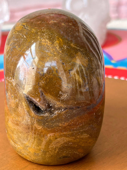 SOLARIS Gele Jaspis Skull/ kristallen schedel