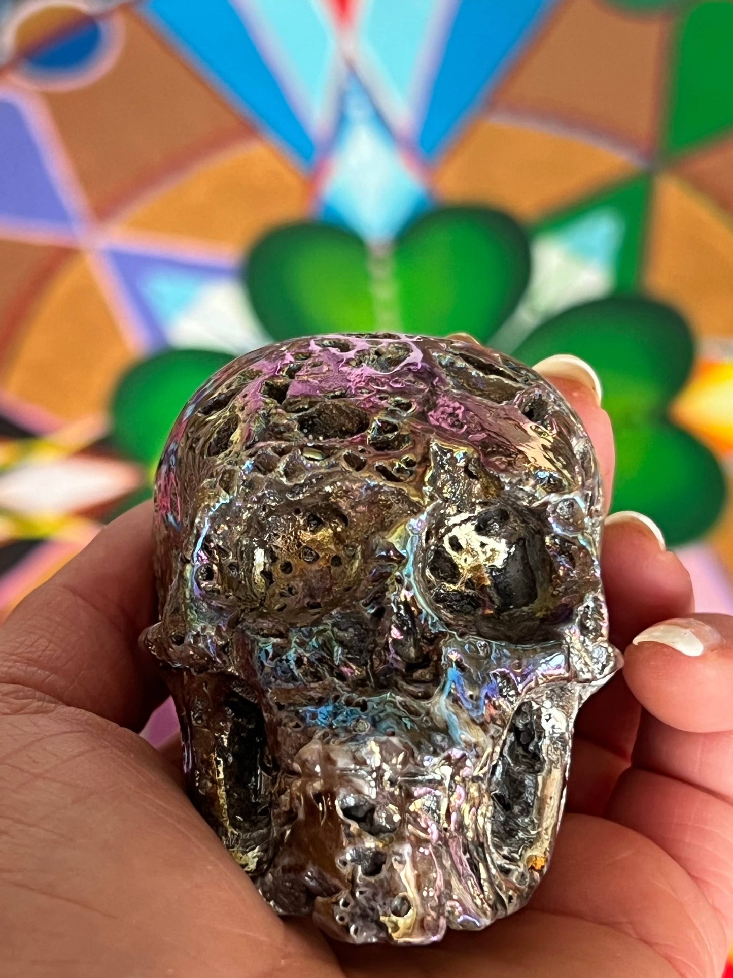 Sphaleriet aura M Skull/ kristallen schedel