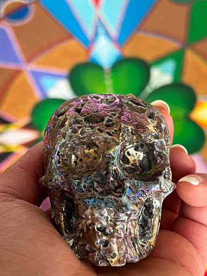 Sphaleriet aura M Skull/ kristallen schedel