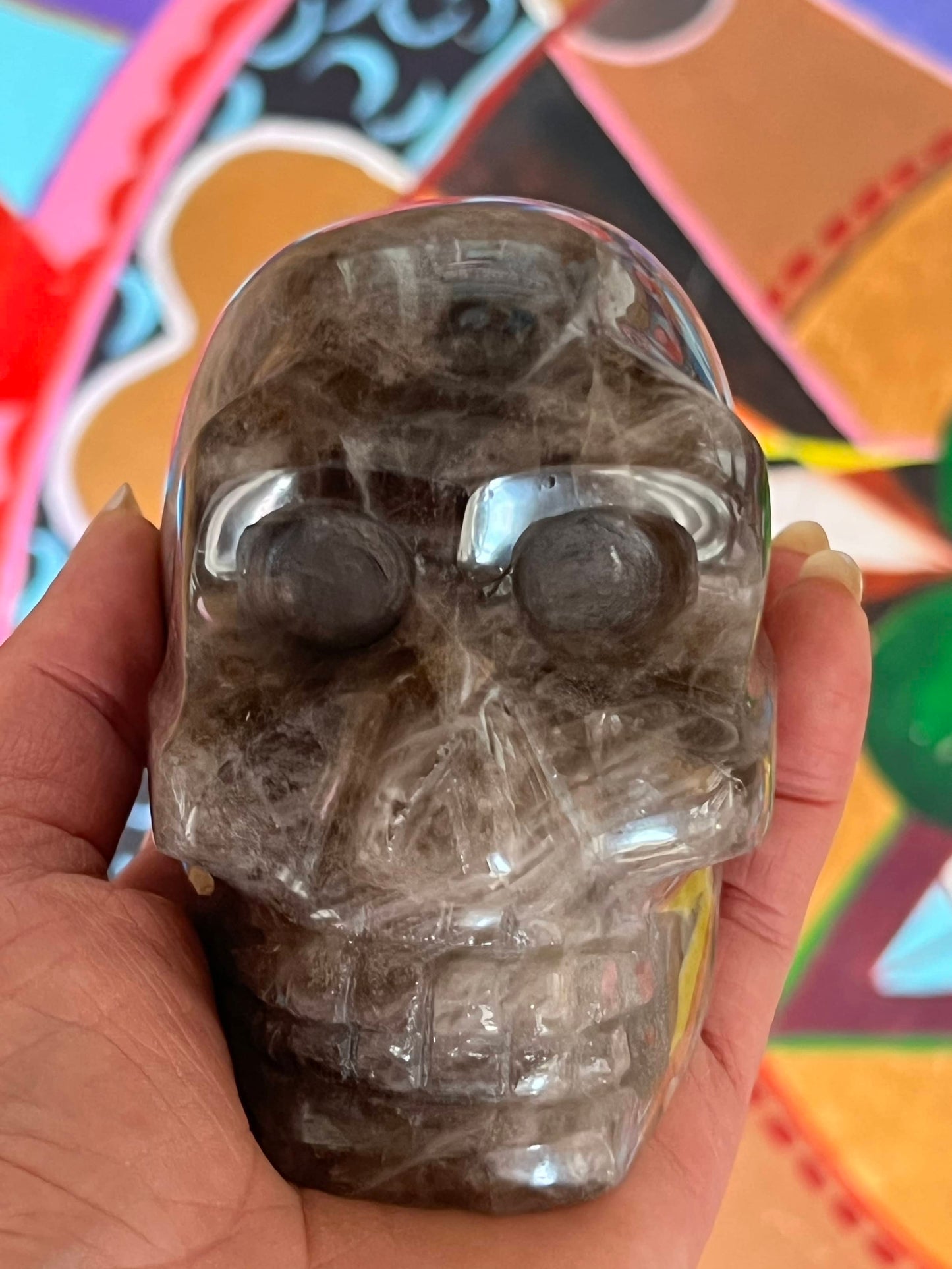 Rookkwarts L Skull/ kristallen schedel