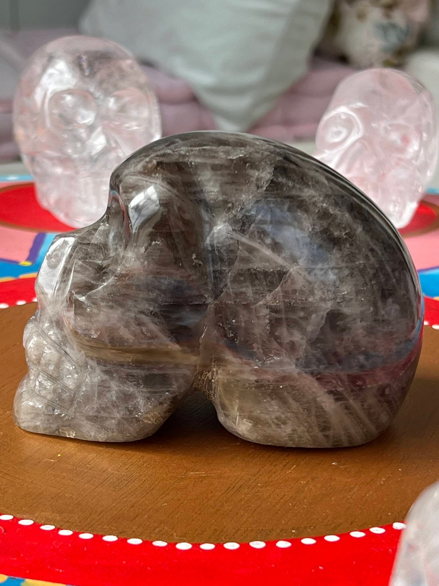 Rookkwarts L Skull/ kristallen schedel