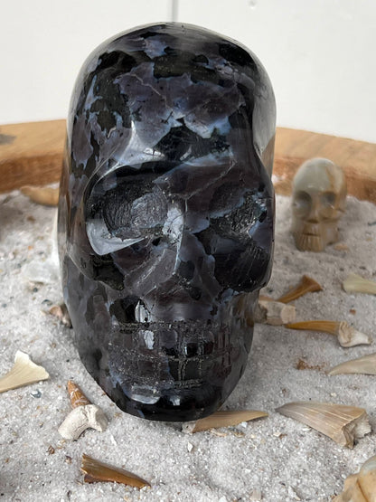 Gabbro M/L Skull/ kristallen schedel