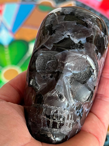 Gabbro M/L Skull/ kristallen schedel