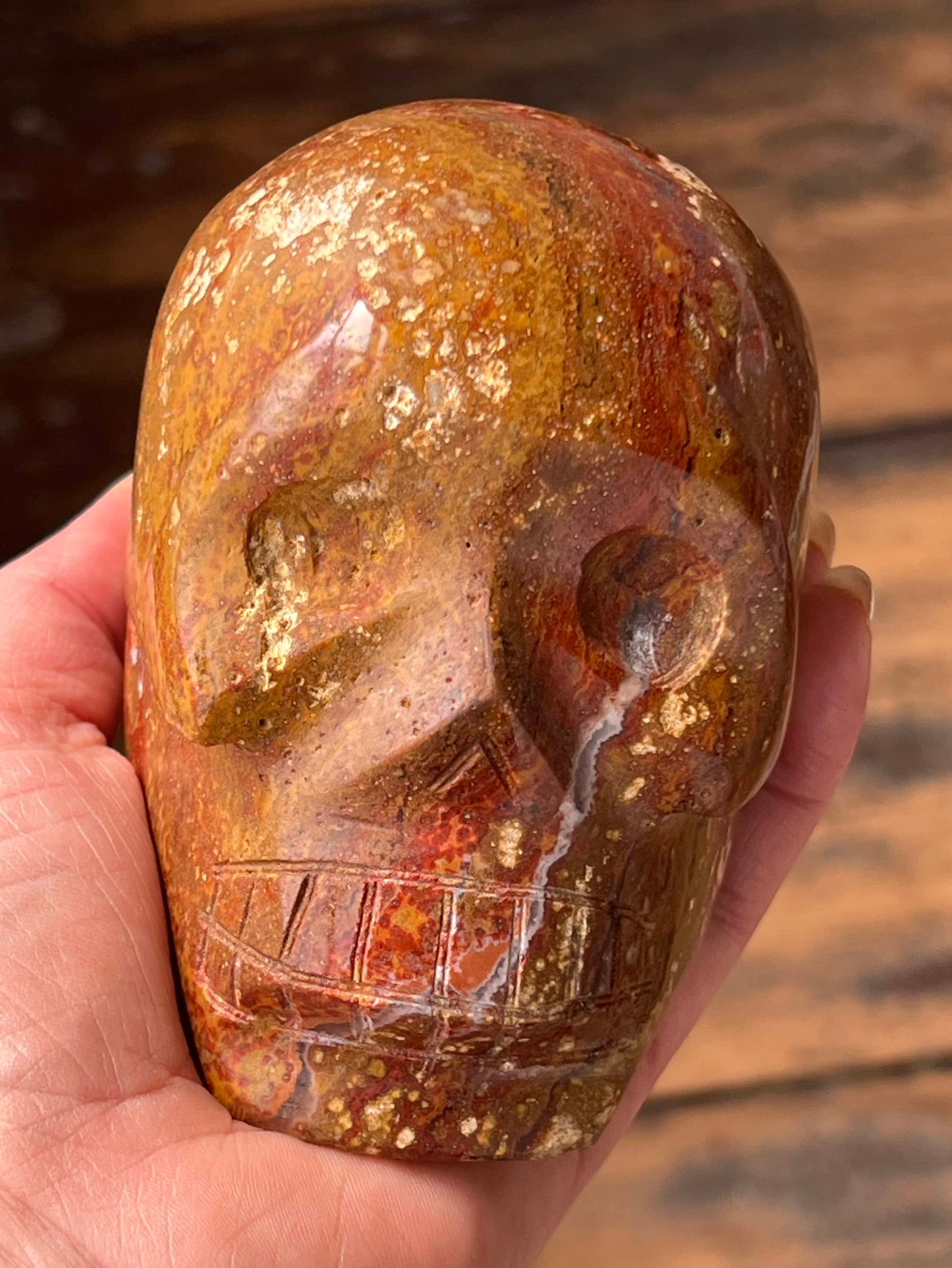 Jaspis L Skull/ kristallen schedel