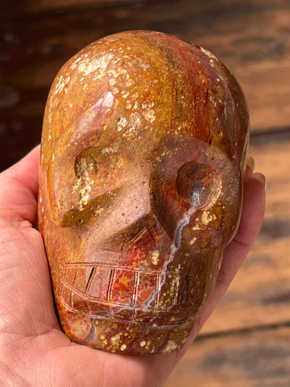 Jaspis L Skull/ kristallen schedel