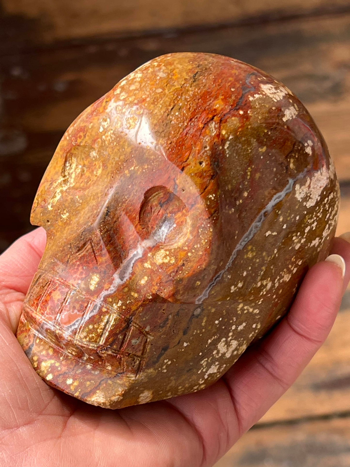 Jaspis L Skull/ kristallen schedel