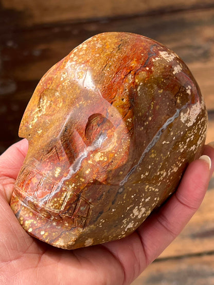 Jaspis L Skull/ kristallen schedel