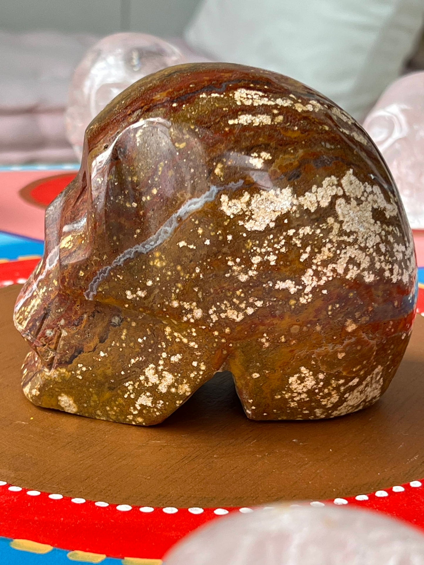 Jaspis L Skull/ kristallen schedel