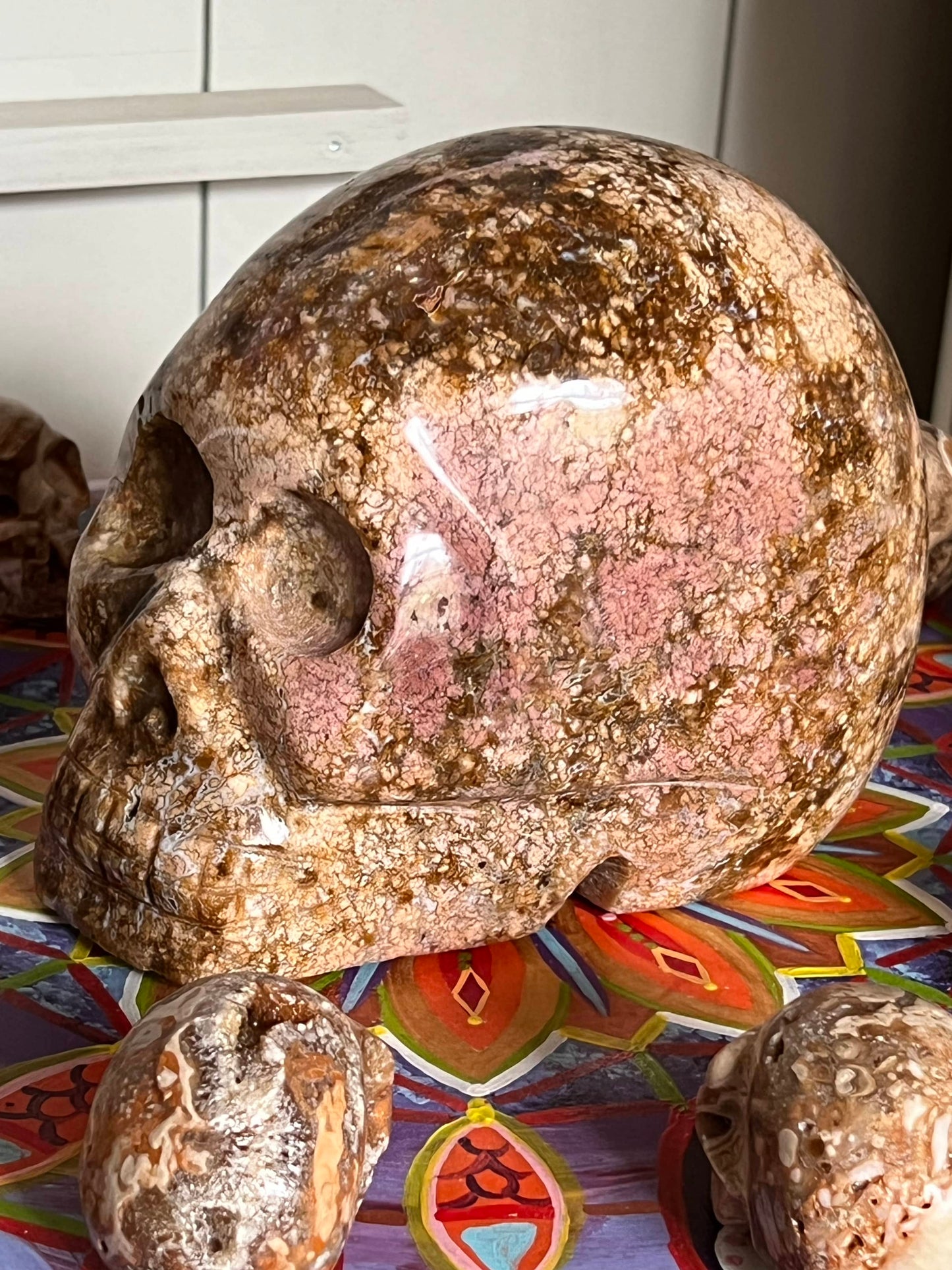 Oceaan Jaspis XL Skull/ kristallen schedel 4+ kilo