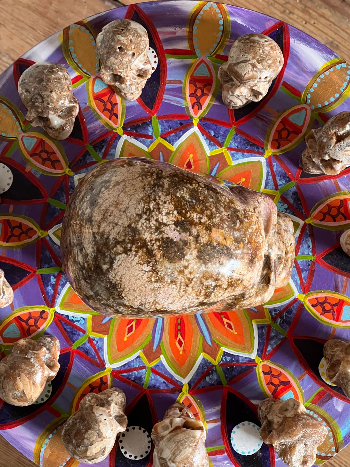 Oceaan Jaspis XL Skull/ kristallen schedel 4+ kilo