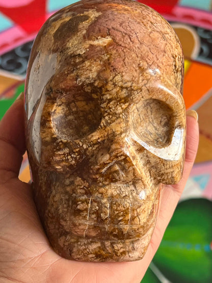 Oceaan Jaspis L Skull/ kristallen schedel met knuffel