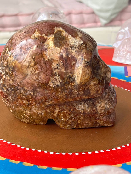 Oceaan Jaspis L Skull/ kristallen schedel met knuffel