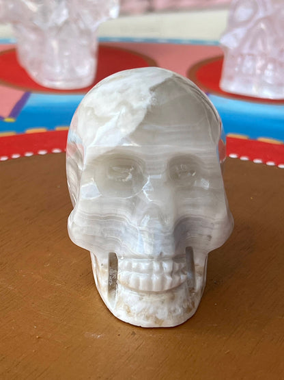 Witte Onyx S Skull/ kristallen schedel
