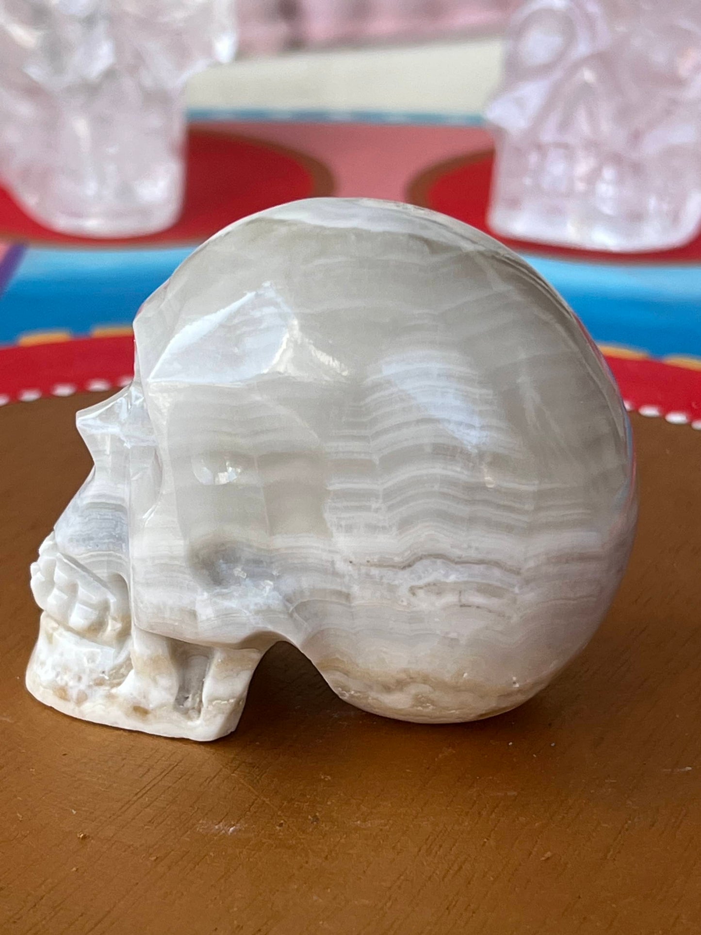 Witte Onyx S Skull/ kristallen schedel