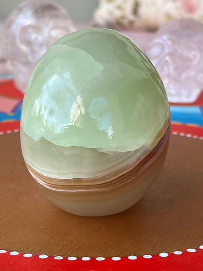 Groene Onyx M Skull/ kristallen schedel