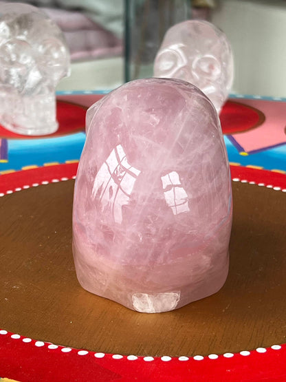 Rozenkwarts M Skull/ kristallen schedel met regenboogjes